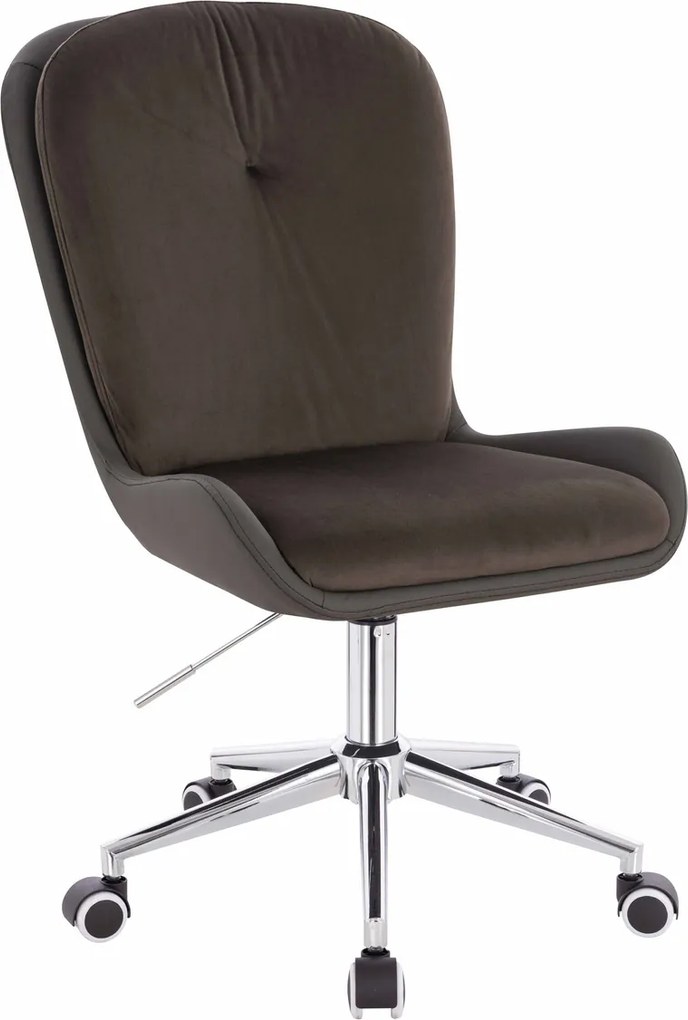 HR690K Scaun Velvet&amp;soft Piele Pu Ciocolată/Cafea Bază Cromata