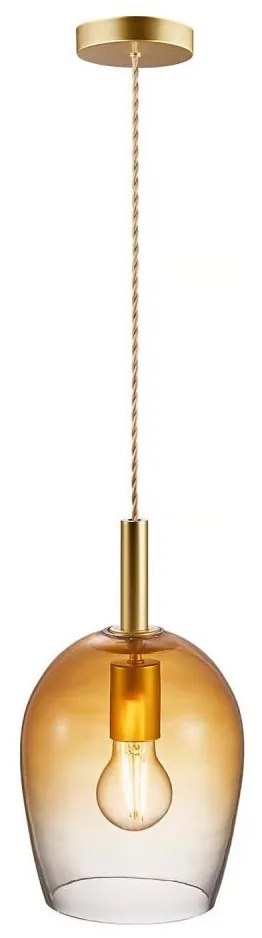 Nordlux UMA - pandantiv pe cablu, 1xE27/40W/230V, Ø 18 cm, maro/fumuriu