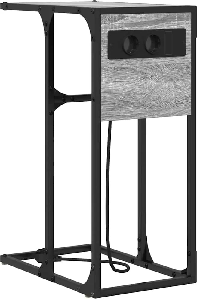 vidaXL Dulap de noapte Gri Sonoma 41,5 x 26 x 60,5 cm Lemn compozit