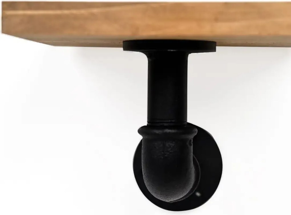 Raft stil industrial din lemn-metal Homs 15x12 cm