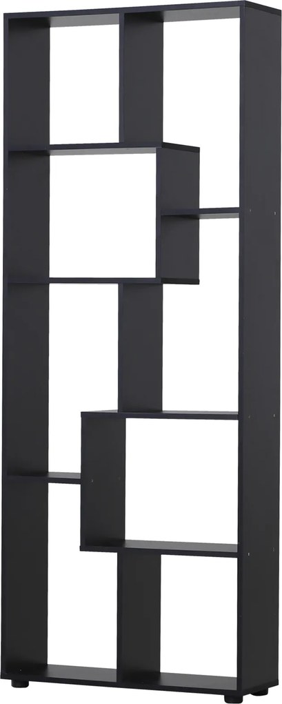 HOMCOM Bibliotecă Modernă cu 8 Rafturi din PAL E1, Design pentru Casă și Birou, 70x24x178 cm, Alb | Aosom Romania