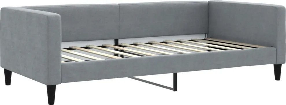 vidaXL Cadru de pat, gri deschis, 100 x 200 cm, material textil