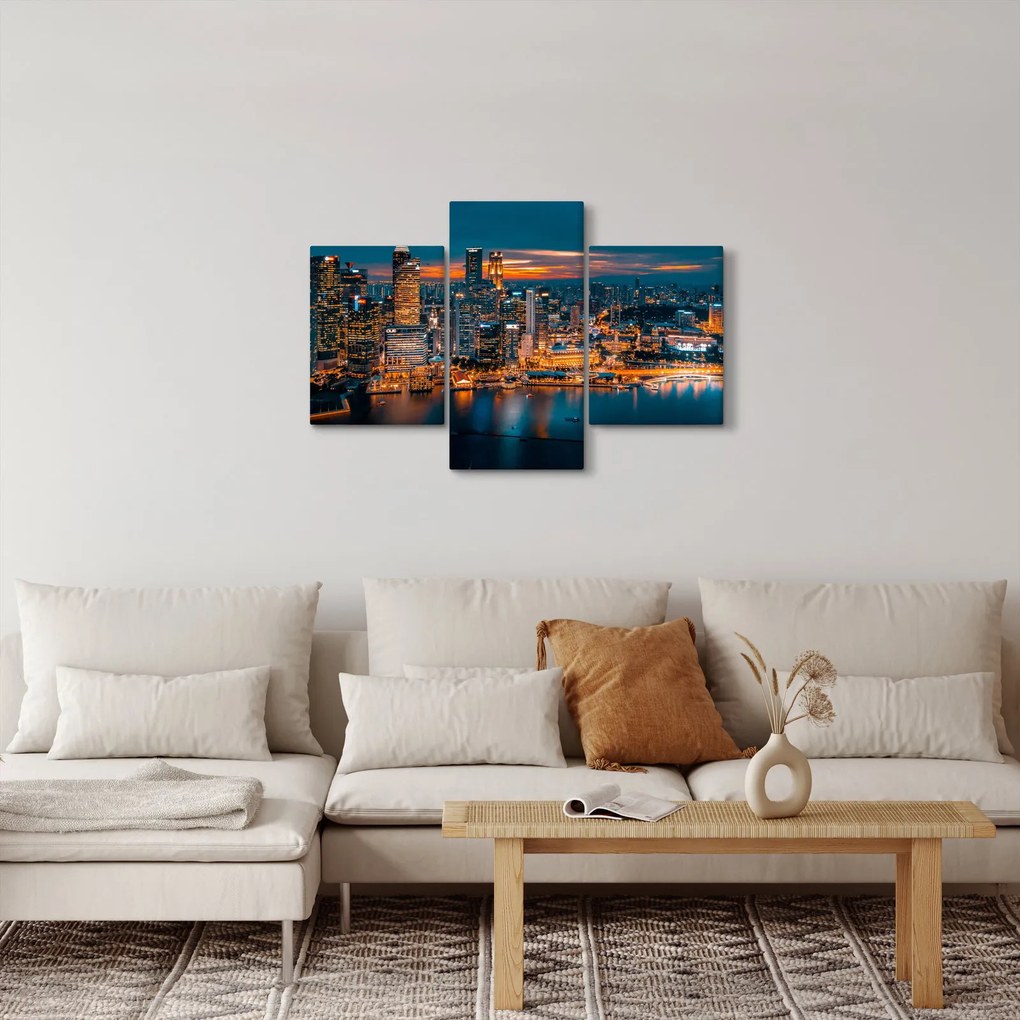 Tablou orașului nocturn (90x60 cm)