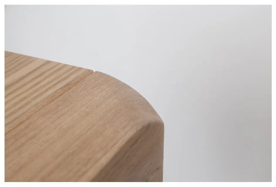 Masă de dining cu aspect de lemn de frasin 90x180 cm Storm – Zuiver