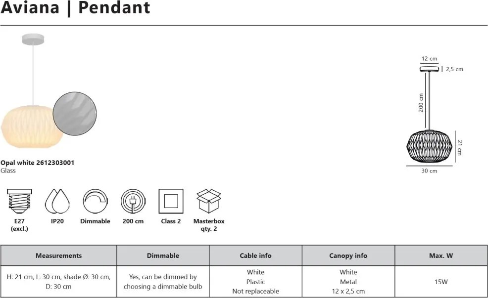 Pendul design modern Aviana D-30cm
