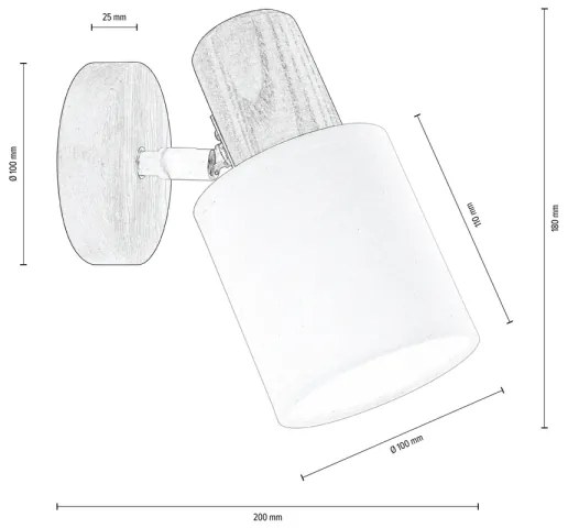Spot de perete Spot-Light DO2248156 TRENDY 1xE27/15W/230 nuc
