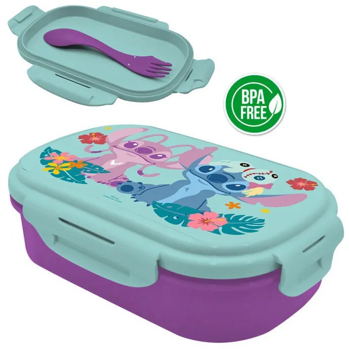 Disney Lilo și Stitch Island cutie pentru sandvișuri + set de tacâmuri