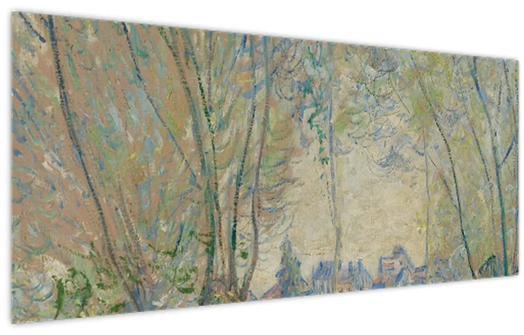 Tablou - Claude Monet, Woman Seated under the Willows, reproducere (120x50 cm)