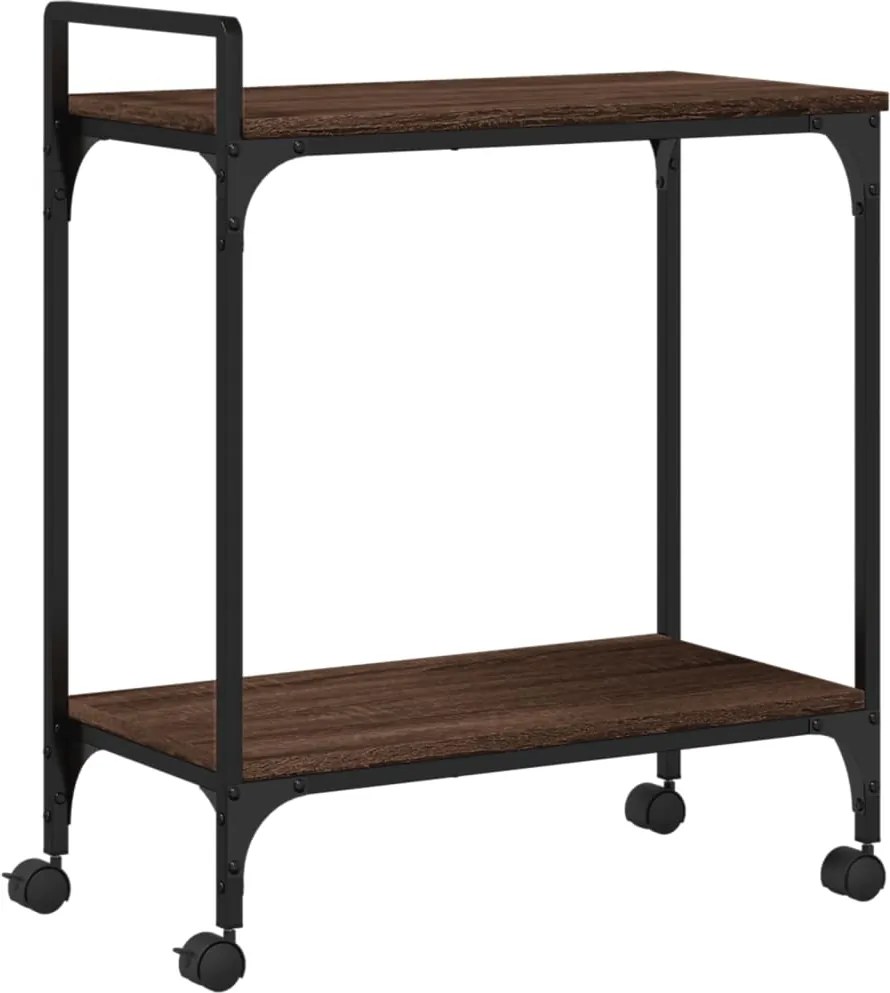 vidaXL Cărucior de bucătărie, stejar maro60,5x31x72,5cm lemn prelucrat