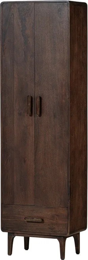 Dulap în culoare naturală închisă din lemn de mango 60x200x35 cm Liya – WOOOD