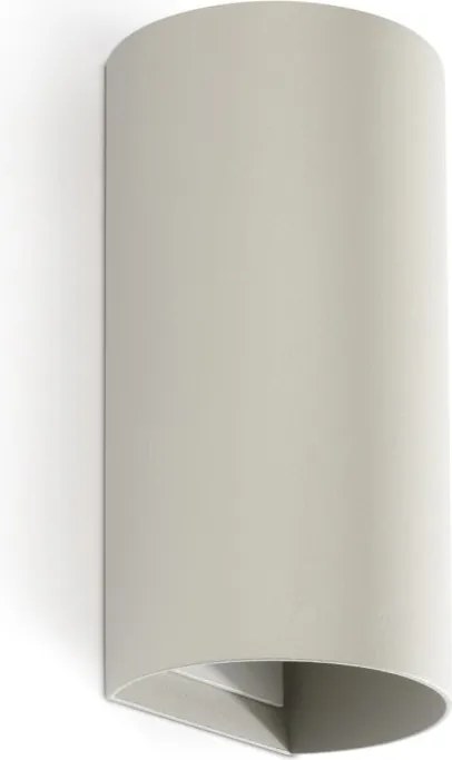 Aplica perete aluminiu gri, 2xGU10, SOLE round