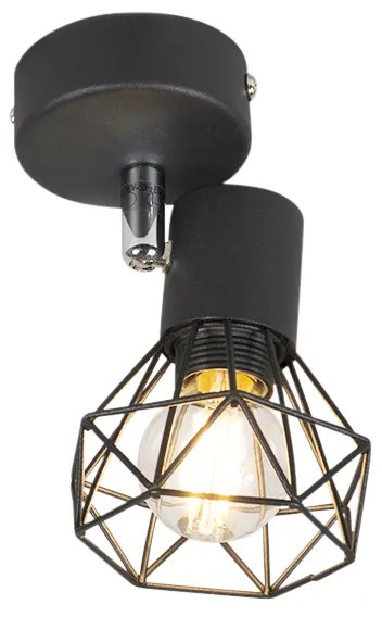 Spotlight Art Deco negru cu rotire și înclinare - Mosh