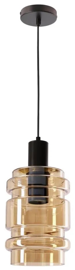 Pendul pe cablu RADON 1xE27/40W/230V bej fumuriu