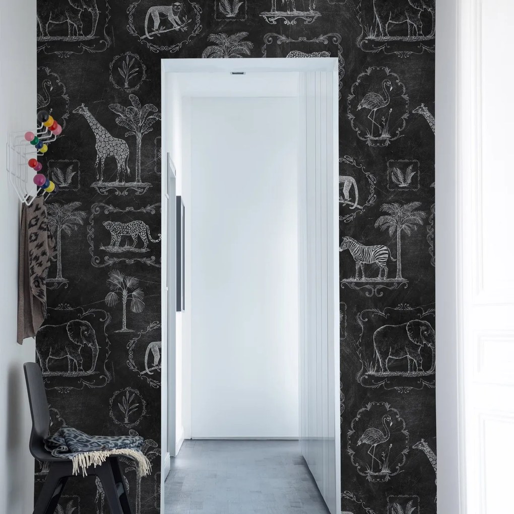 Fototapet, Animal Party, Blackboard, Rebel Walls