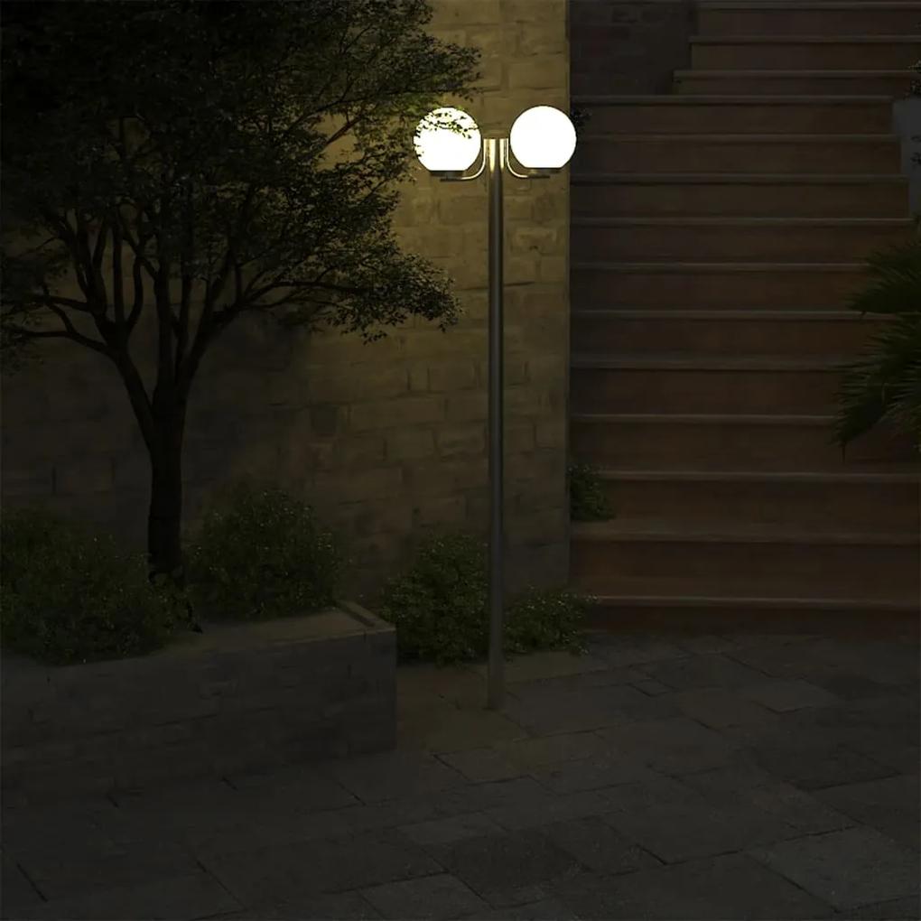 Lampa de gradina cu stalp, 2 lampi, 220 cm 1, 2