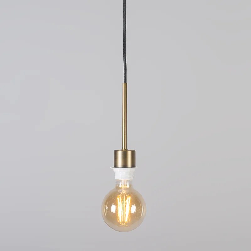 Lampă modernă cu pandantiv din bronz cu abajur 45 cm negru - Combi 1