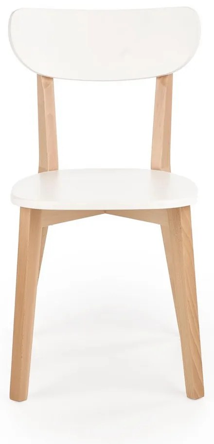 Scaun de bucaterie Buggi, alb/fag