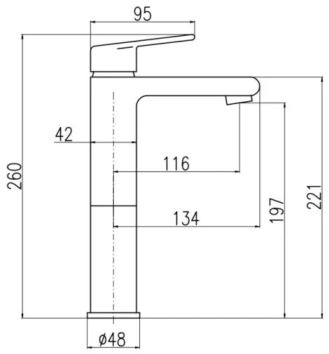 Baterie pentru lavoar RAV Slezák COLORADO CO130.0Z, 26 cm, finisaj auriu lucios