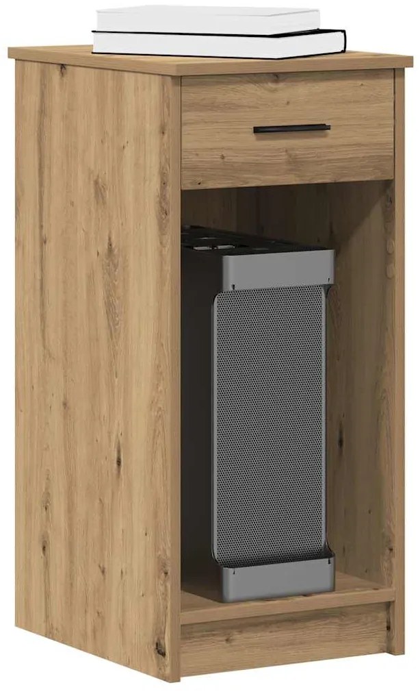 vidaXL Suport turn pentru computer cu sertar Artisan Stejar 35x45x77cm