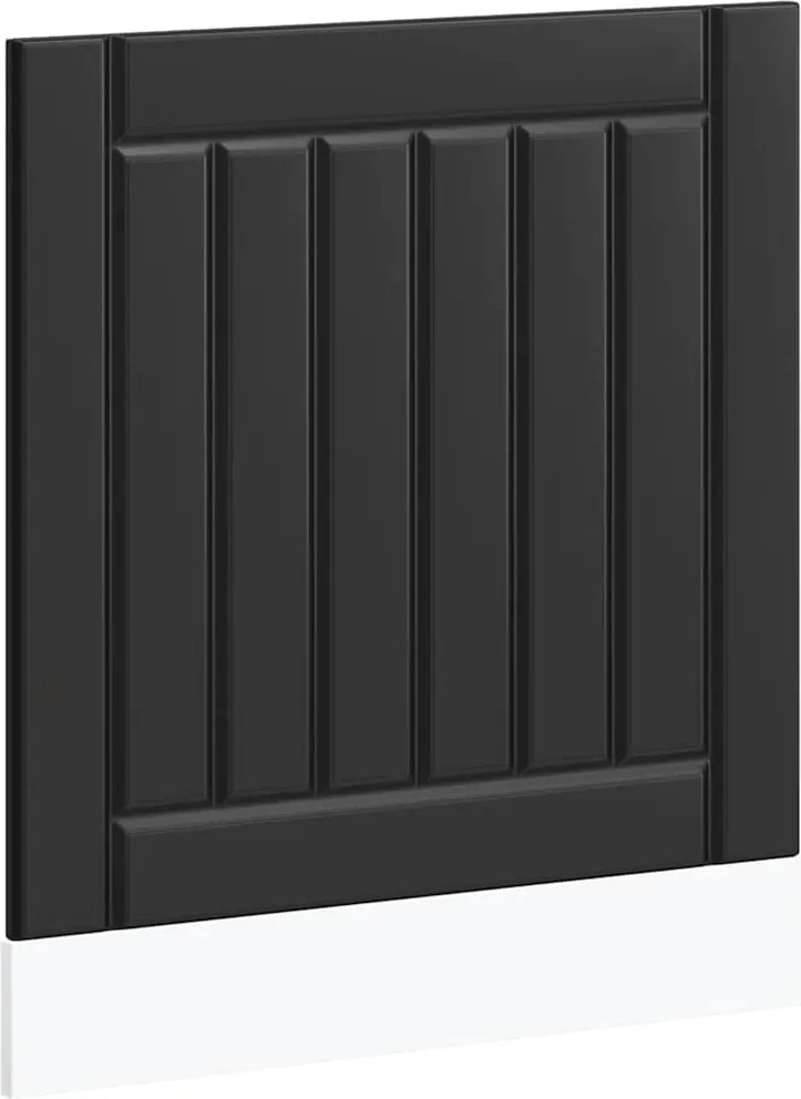 vidaXL Panou pentru mașină de spălat vase „Lucca” lemn negru prelucrat