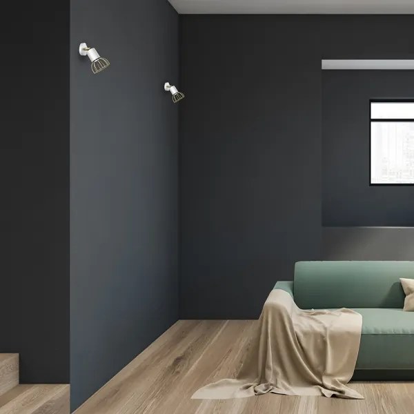 Spot de perete DANTE 1xGU10/25W/230V alb/auriu