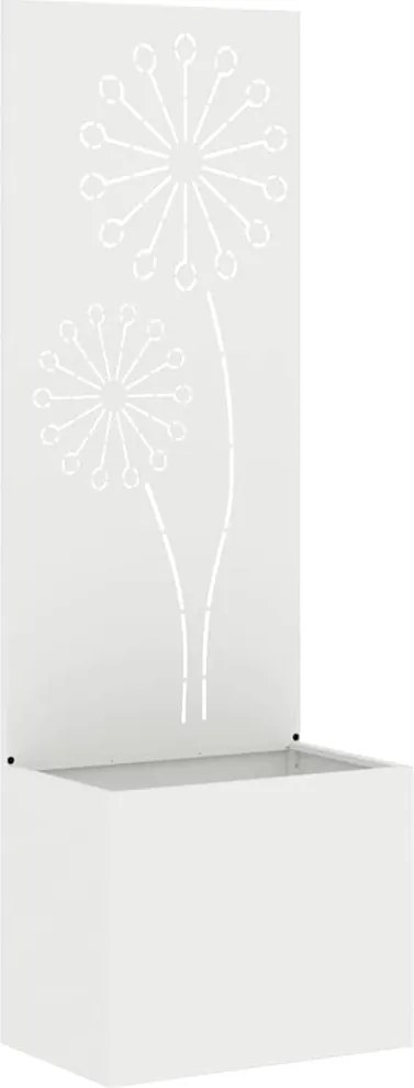 vidaXL Ecran de intimitate pentru grădină Traforaj Alb 50 x 140 cm