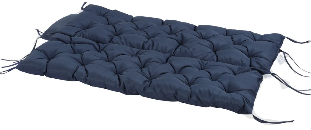 Outsunny Pernă Matlas pentru șezut și spătar pentru banc de grădină balansoar canapea 3 locuri confort superior 150 x 98 x 8 cm Albastru | Aosom Romania