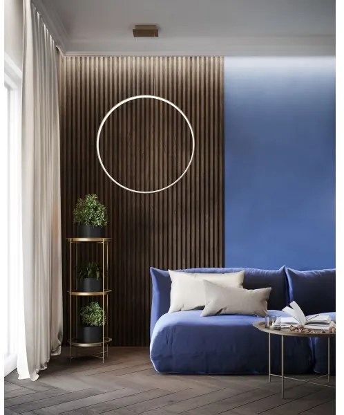 Lustră LED pe cablu RIO LED/30W/230V CRI95 4000K d. 55 cm auriu Thoro TH.221