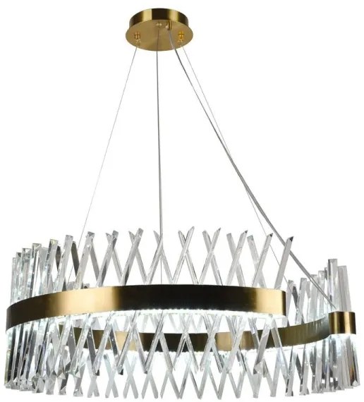 Lustră LED dimabilă pe cablu LED/175W/230V 3000-6500K auriu + telecomandă