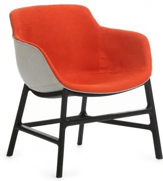 Scaun din plastic tapitat cu stofa, cu picioare din metal Shirley Orange, l63xA62xH70 cm