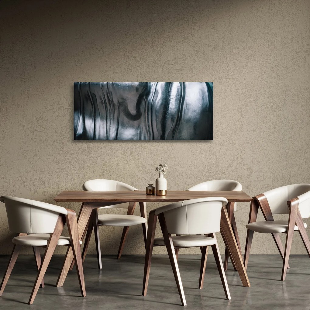 Tablou - Fața din oțel (120x50 cm)