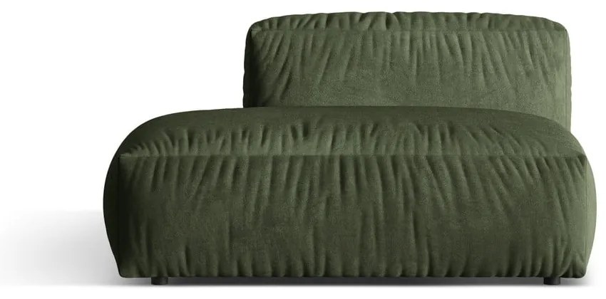 Modul pentru canapea modulară verde cu tapițerie din catifea (cu colț pe partea stângă) Martina – Micadoni