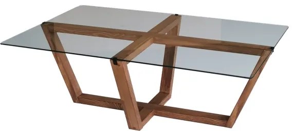 Măsuță de cafea AMALFI 35x105 cm pin/transparent