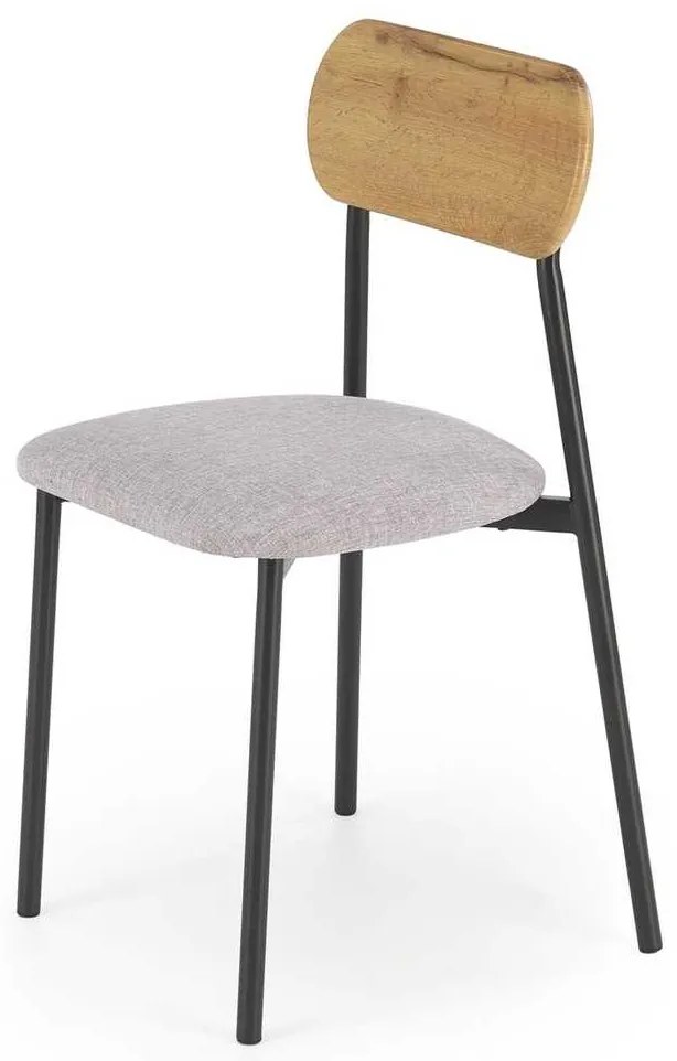 Set masă și scaune Kingston 2+1, lemn natural / gri