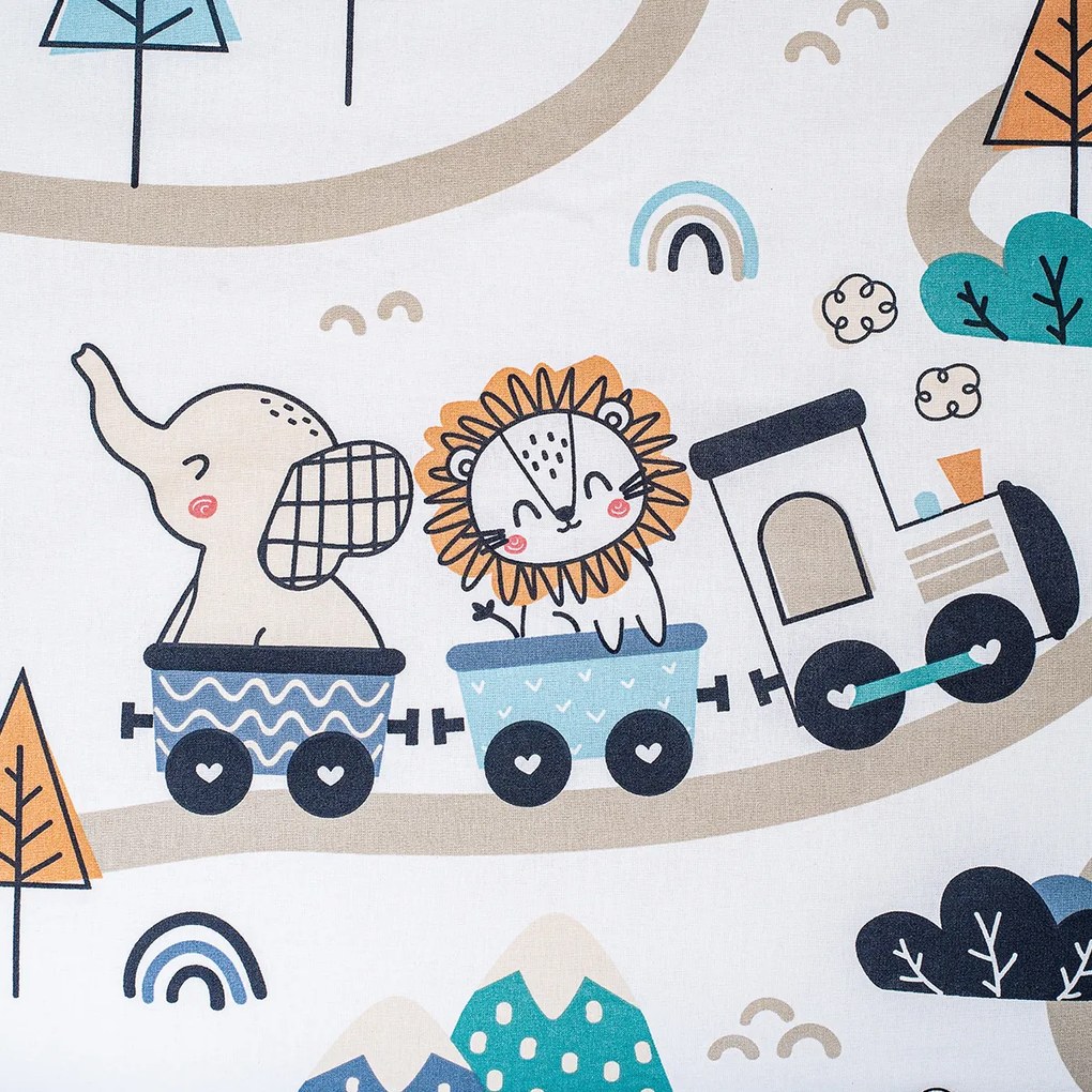 Lenjerie de pat pentru copii din bumbac 4Home Happy train, 140 x 200 cm, 70 x 90 cm, 140 x 200 cm, 70 x 90 cm