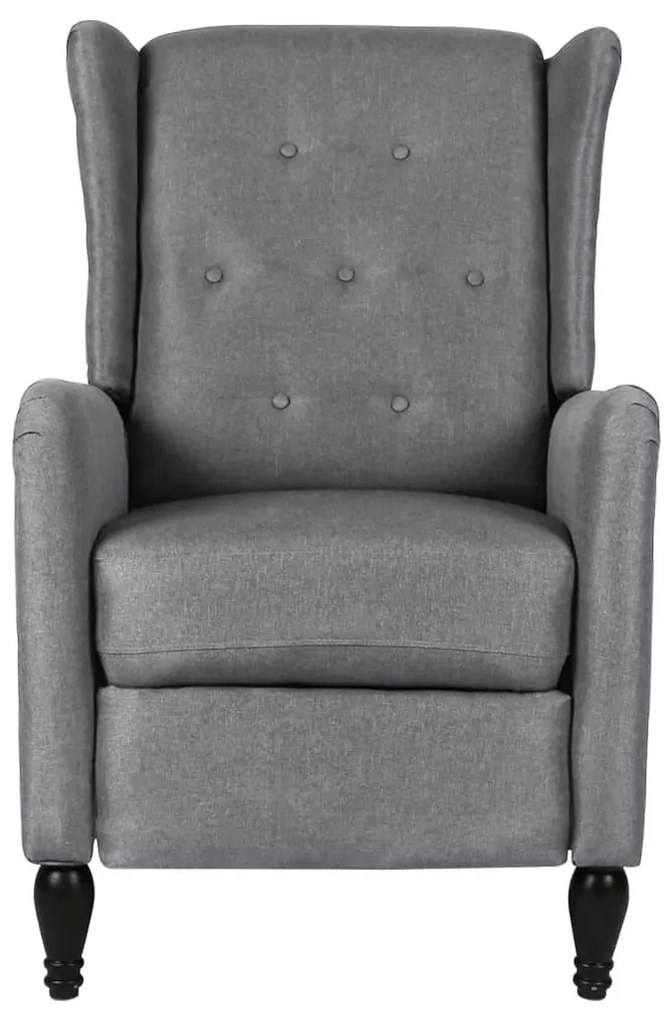 329320 vidaXL Fotoliu rabatabil, gri deschis, material textil
