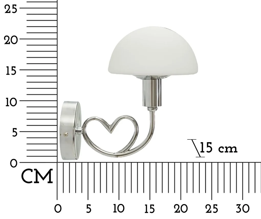 Mauro Ferretti Lampa De Perete Argintie cm 23X15X22 | Aosom Romania