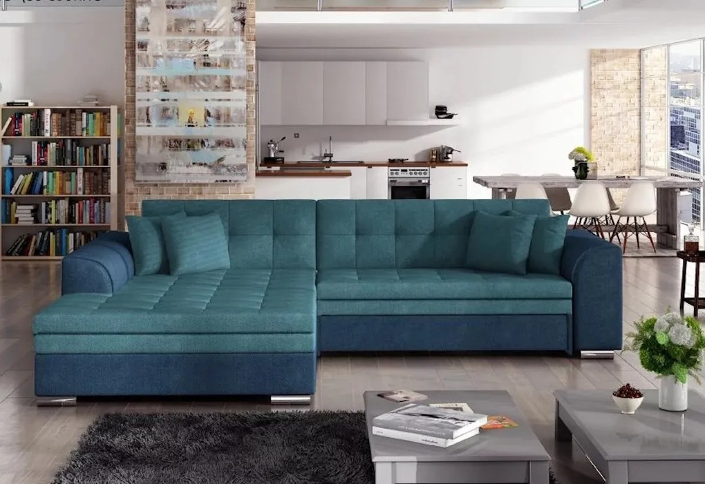 Supermobel Colțar extensibil SORENTO, 294x80x196, sawana21/madryt14 (soft11), dreapta