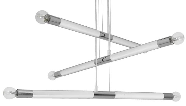 Lustră pe cablu BASTONE WHITE 6xE14/40W/230V