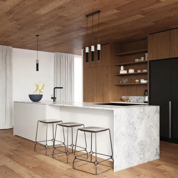 Sollux SL.0650 - Lustr BORGIO 1xGU10/40W/230V beton/metal negru