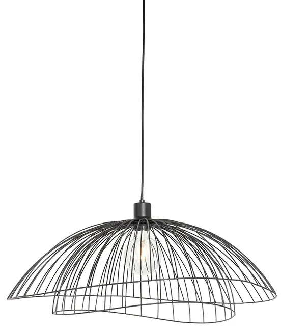 Lampă suspendată de design neagră 60 cm - Pua
