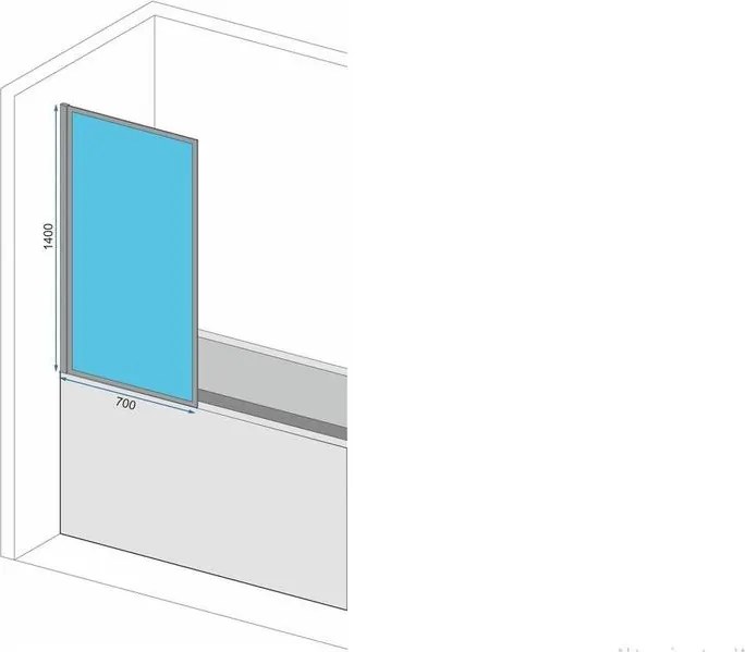 Paravan de baie Rea Elegant cupru periat 70