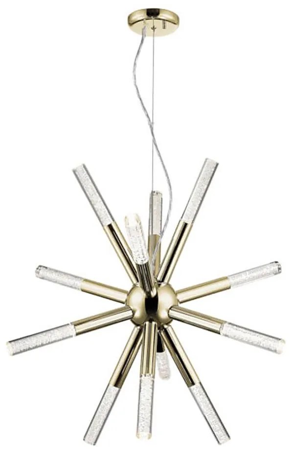 Lustră LED pe cablu Klausen 149000 EIRENE 12xLED/5W/230V auriu