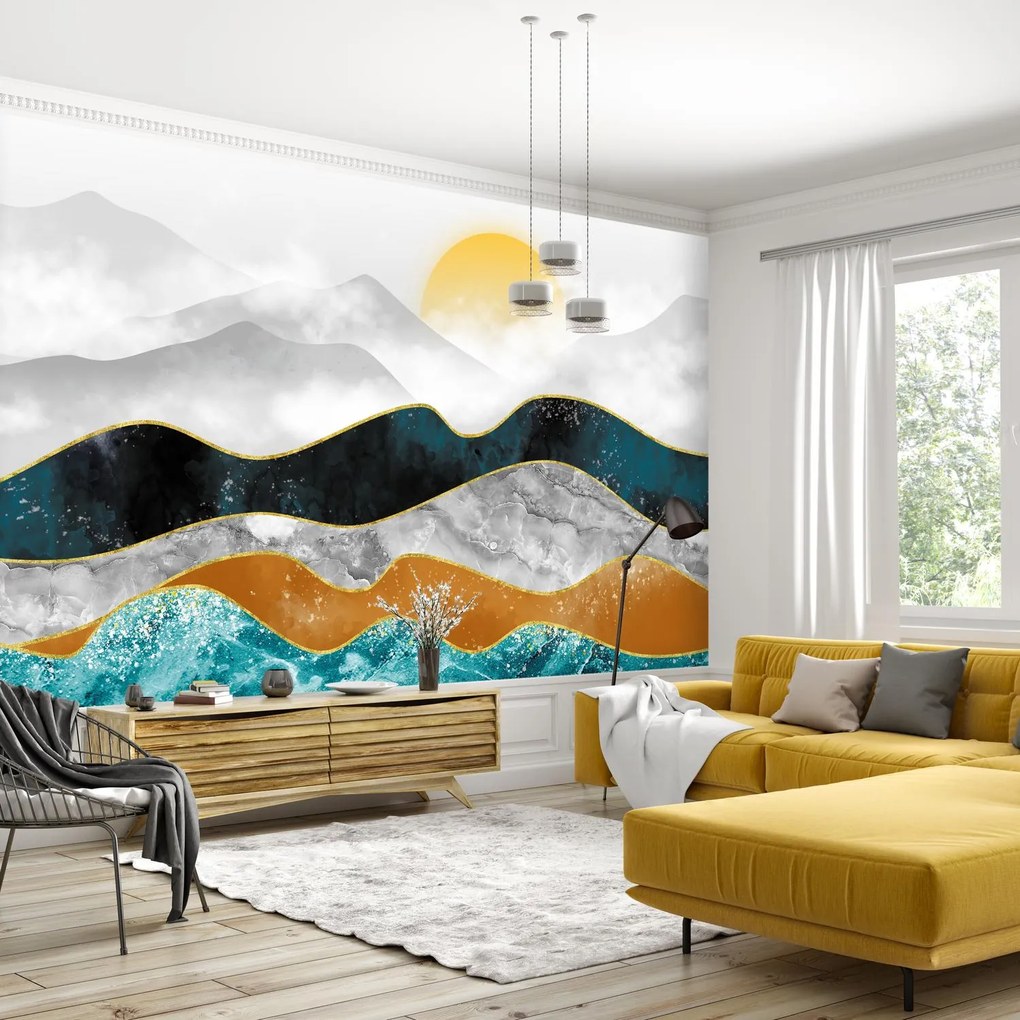 Peisaj,colaj (147x102 cm)