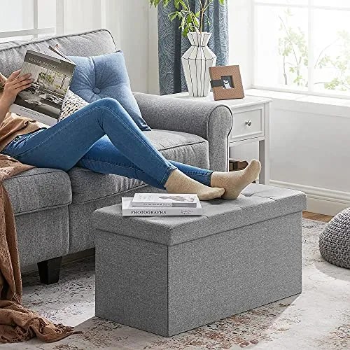Taburet multifunctional pentru depozitare OTTOMAN, gri