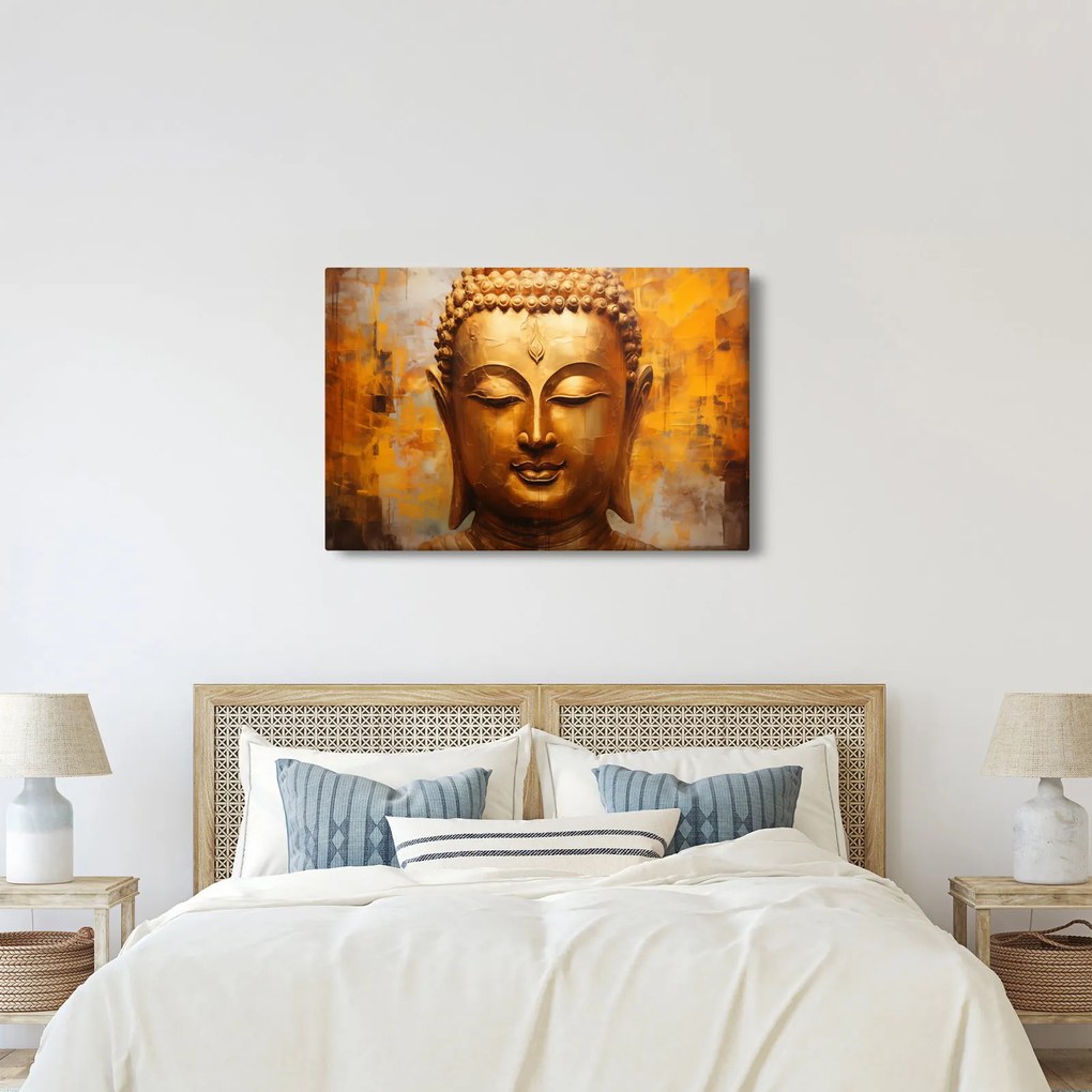Tablou - Buddha, pictură în ulei (90x60 cm)