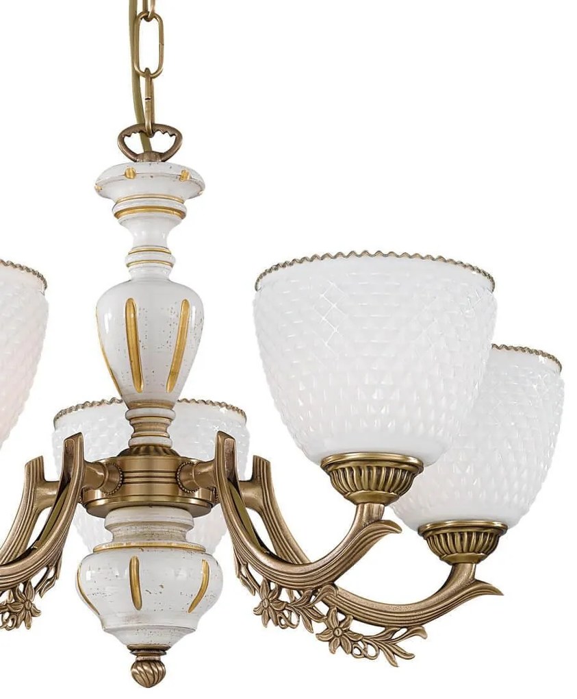 Candelabru din alama cu 5 brate design italian 8656