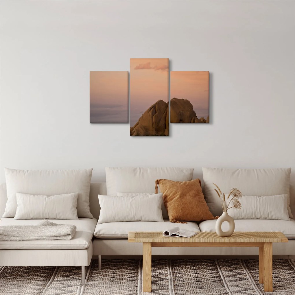 Tablou cuu apus de soare în stânci (90x60 cm)