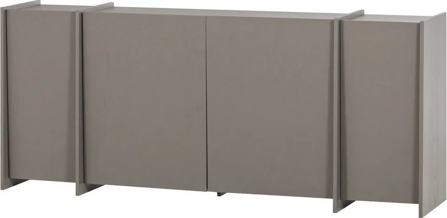Comodă gri cu aspect de lemn de frasin 200x85x44 cm Brock – WOOOD