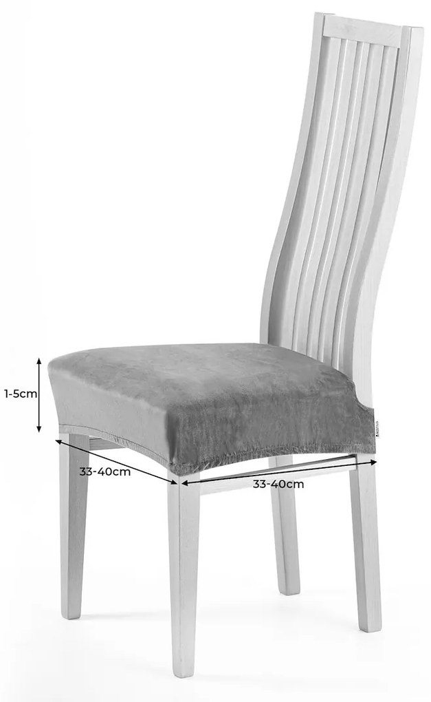 Restilo Husă elastică pentru scaun Sento griînchis, 40 x 40 + 5 cm